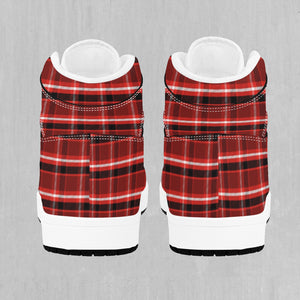 Red Plaid High Top Sneakers