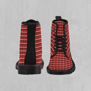 Red Plaid Women's Boots
