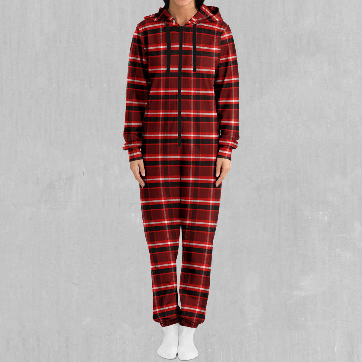 Red Plaid Jumpsuit
