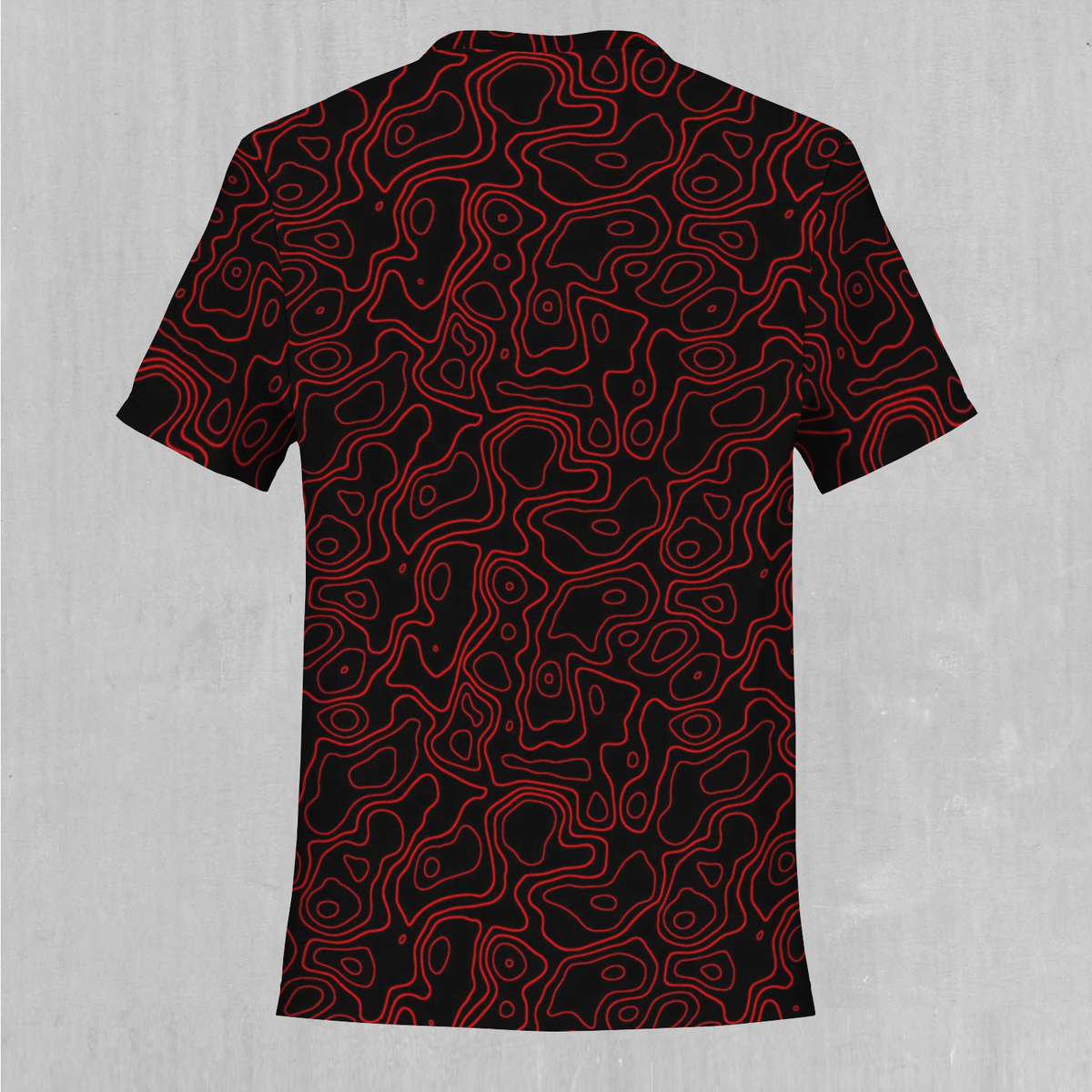 Red Topographic Tee - Azimuth Clothing