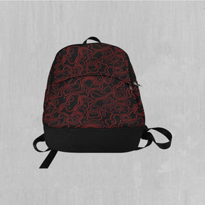 Red Topographic Adventure Backpack