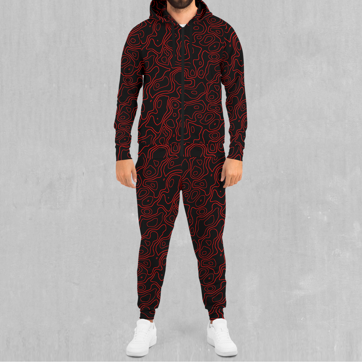 Red Topographic Tracksuit