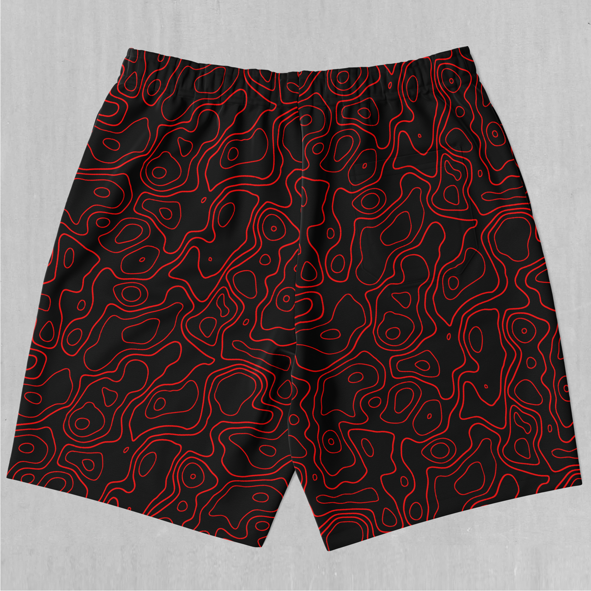 Red Topographic Shorts
