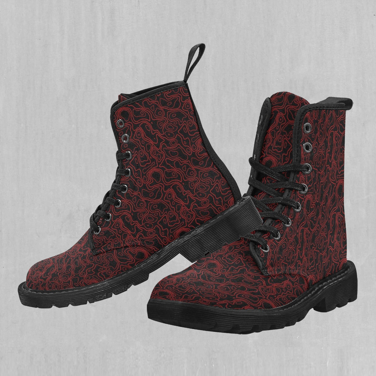 Red Topographic Women's Boots