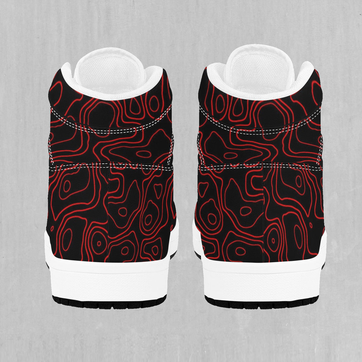 Red Topographic High Top Sneakers