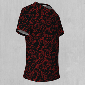 Red Topographic Tee - Azimuth Clothing