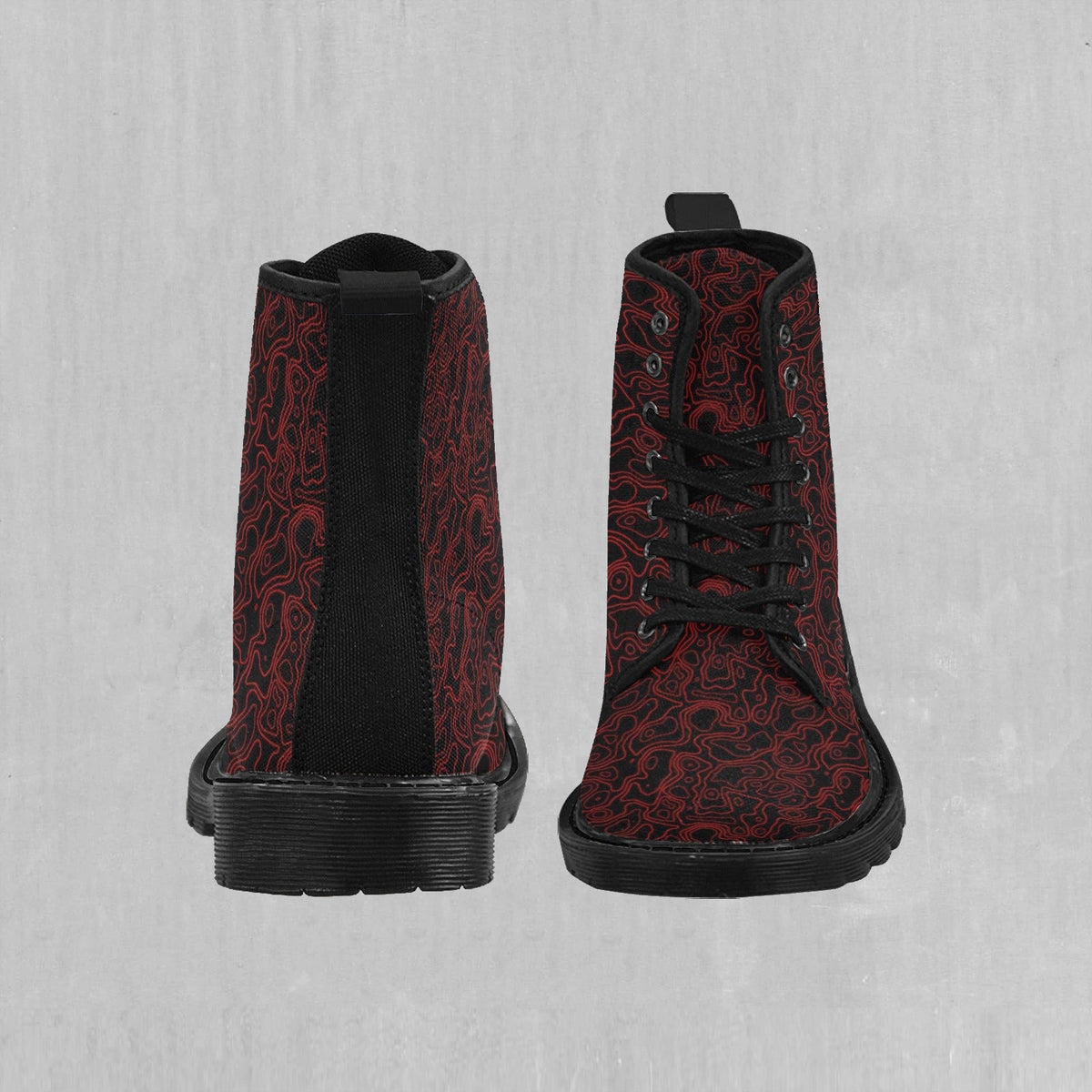 Red Topographic Women's Boots