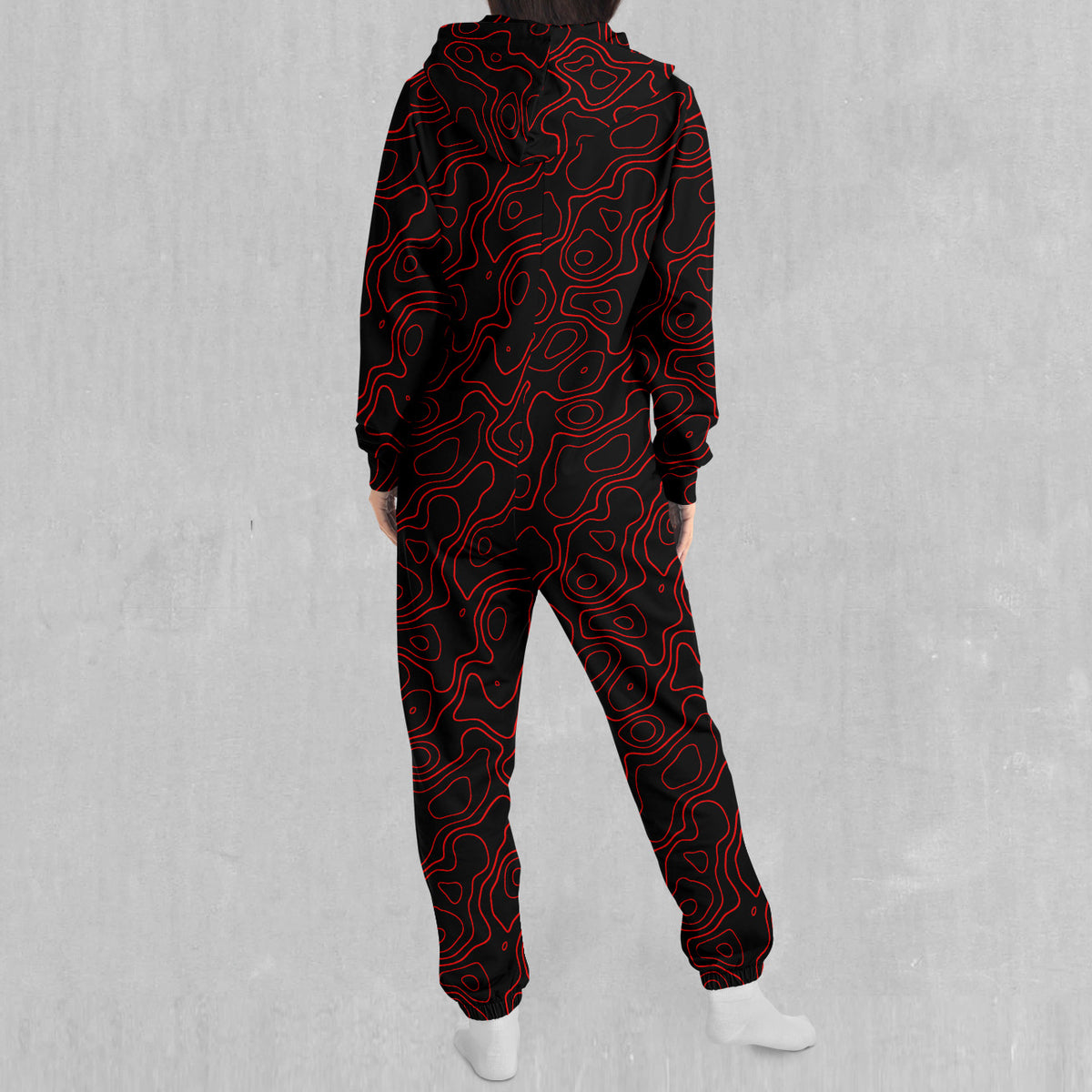 Red Topographic Jumpsuit