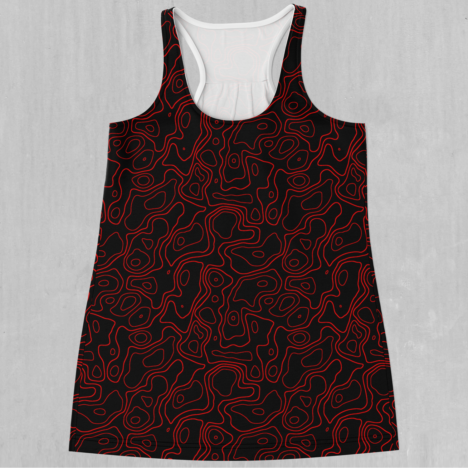 Red Topographic Women's Tank Top