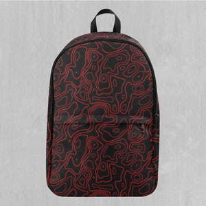 Red Topographic Adventure Backpack