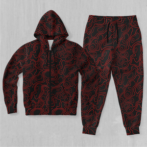 Red Topographic Tracksuit