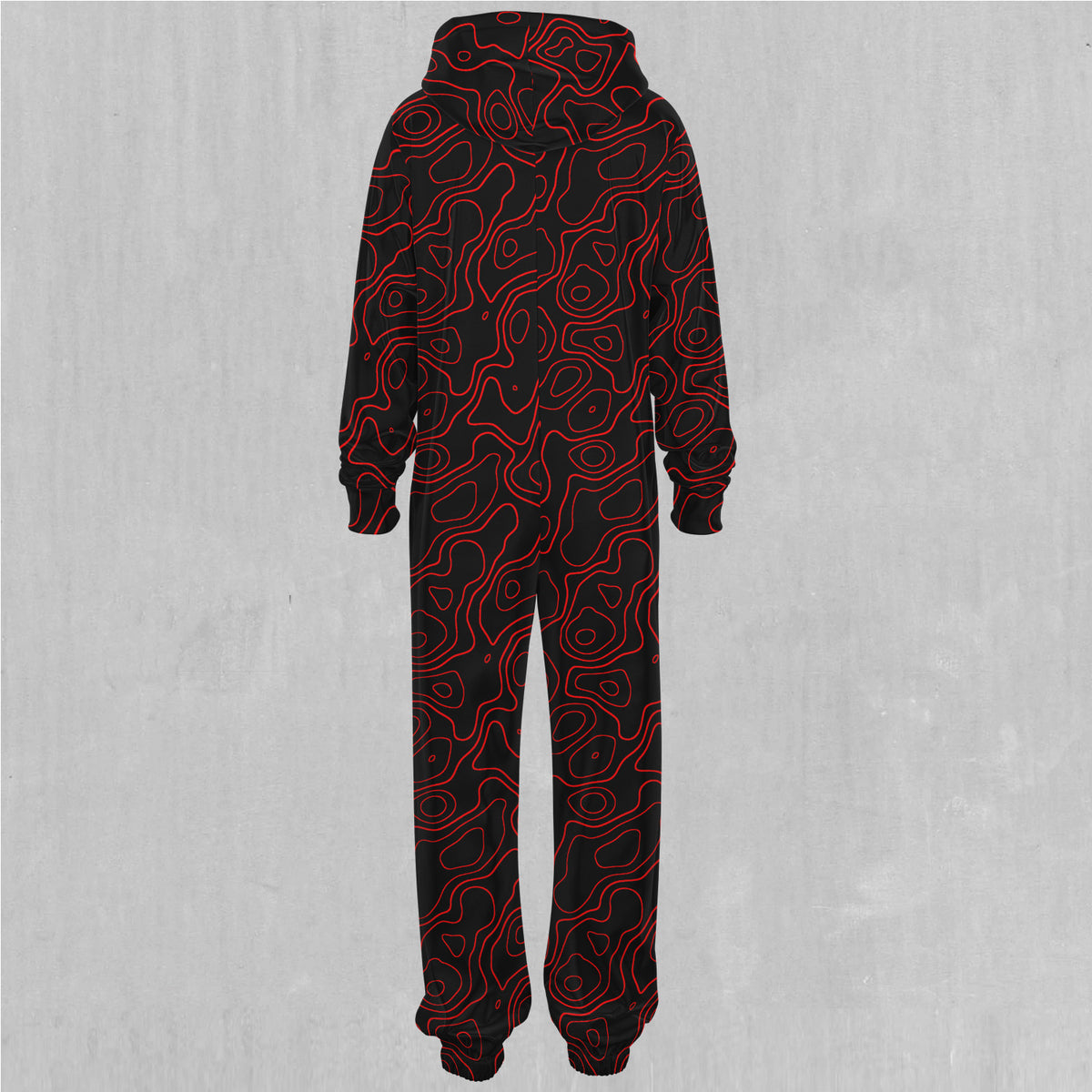 Red Topographic Jumpsuit