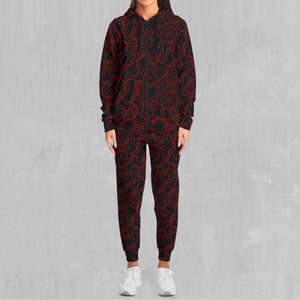 Red Topographic Tracksuit