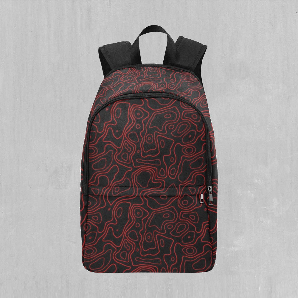 Red Topographic Adventure Backpack