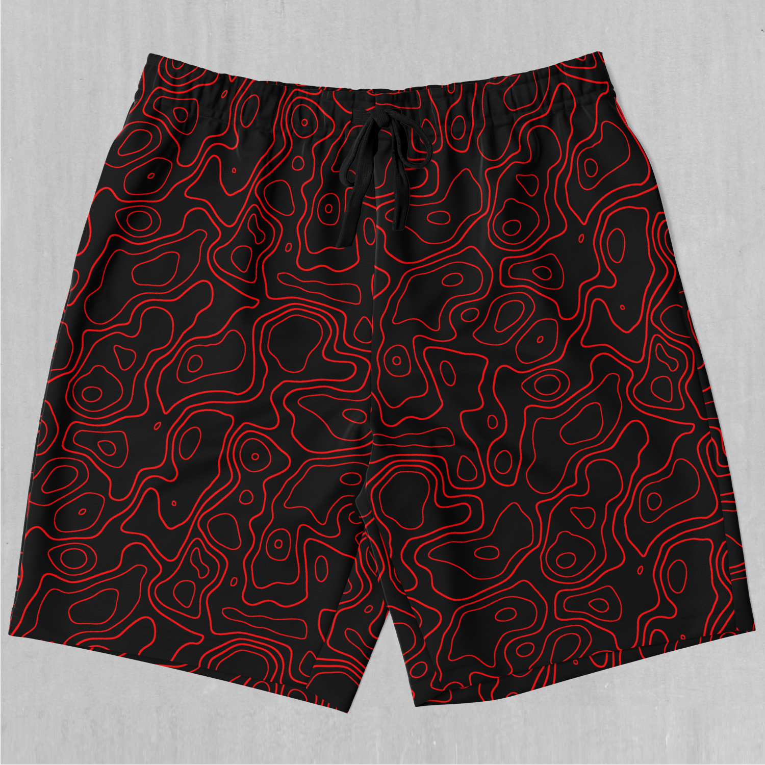 Red Topographic Shorts