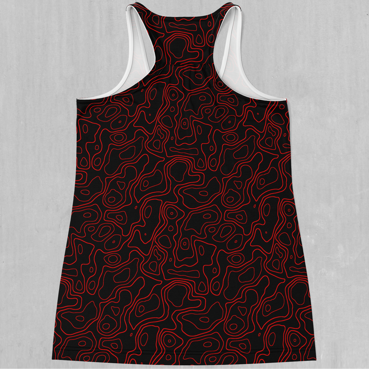 Red Topographic Women's Tank Top