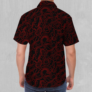 Red Topographic Button Down Shirt
