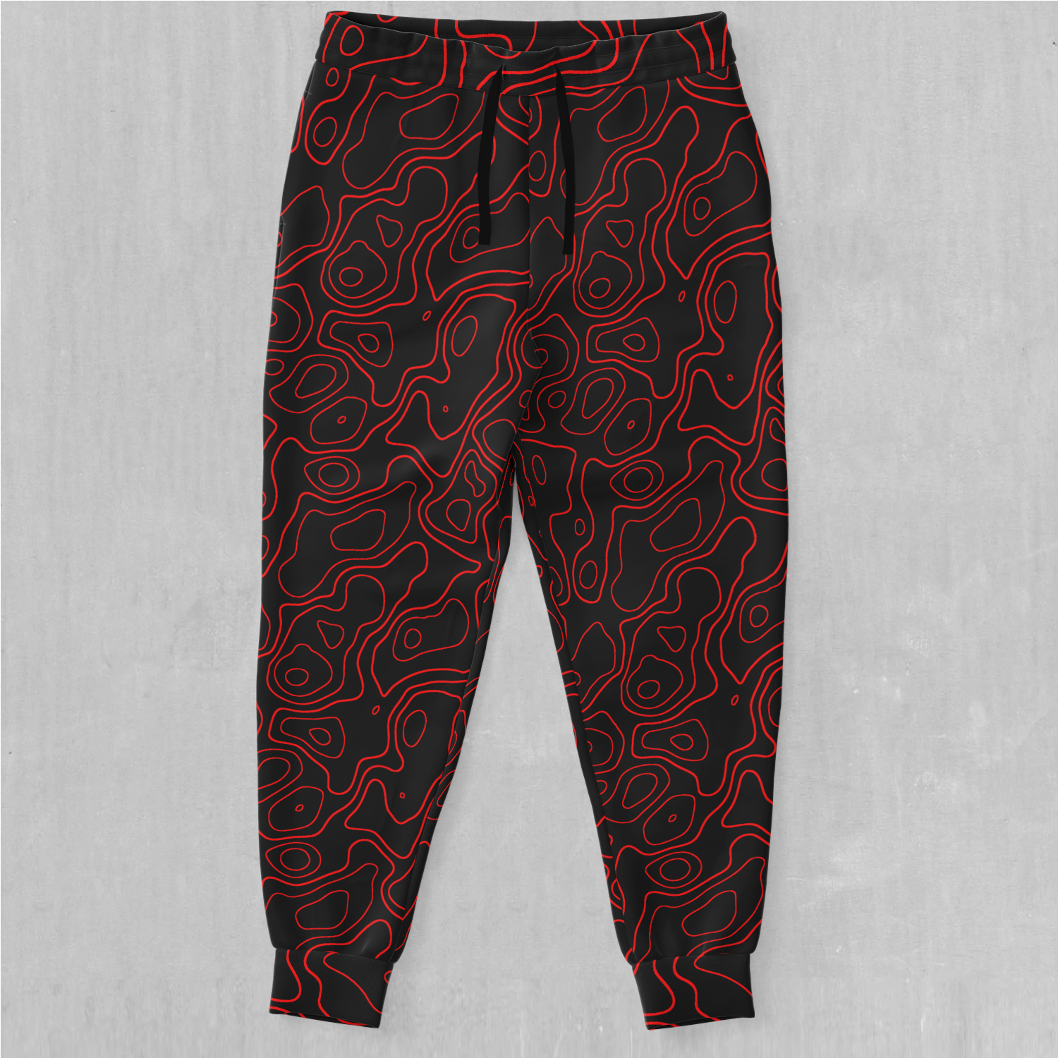 Red Topographic Joggers