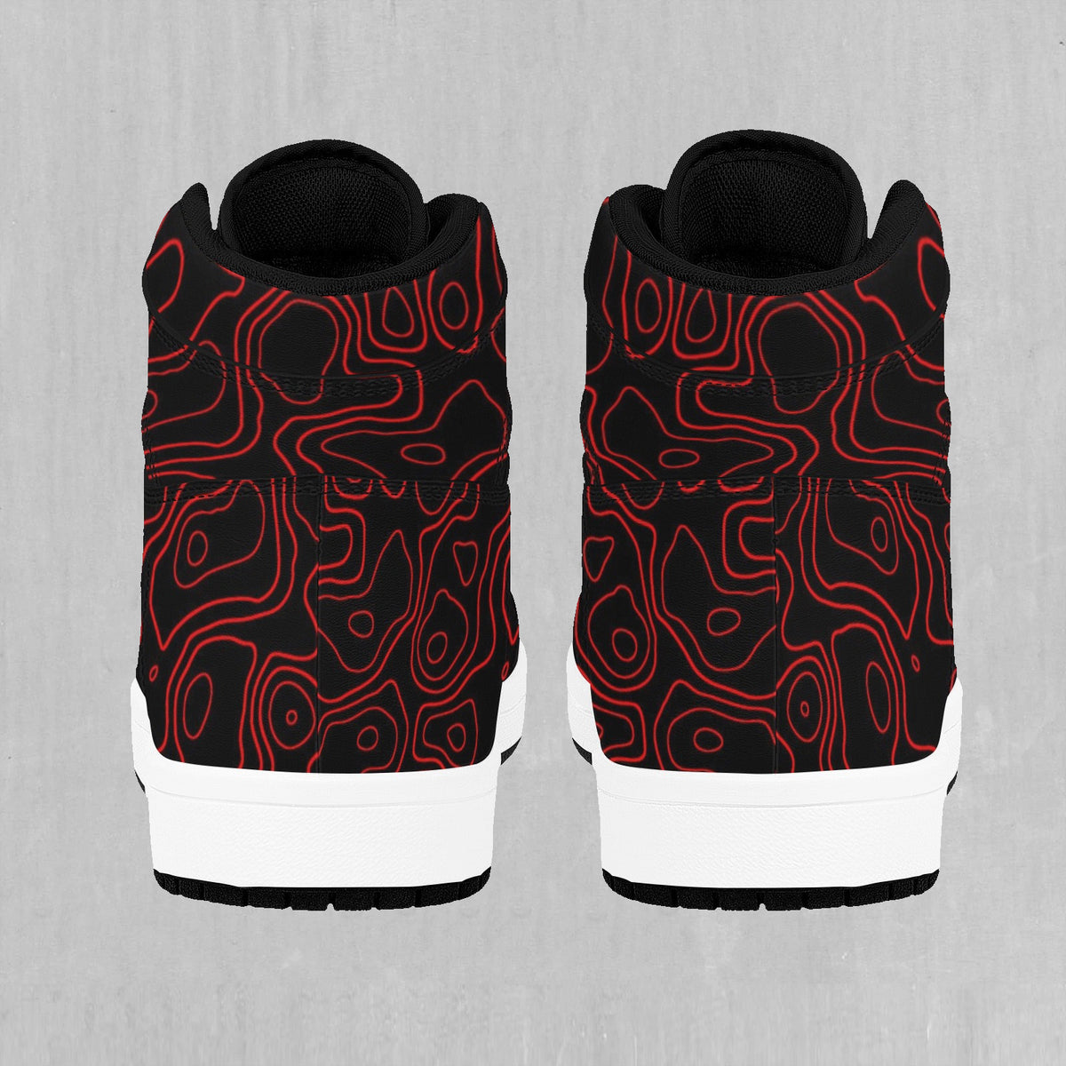 Red Topographic High Top Sneakers