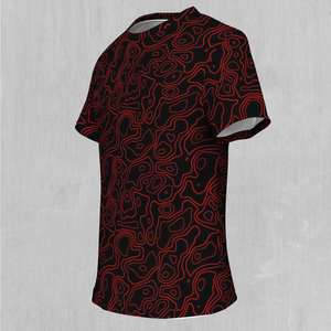 Red Topographic Tee - Azimuth Clothing