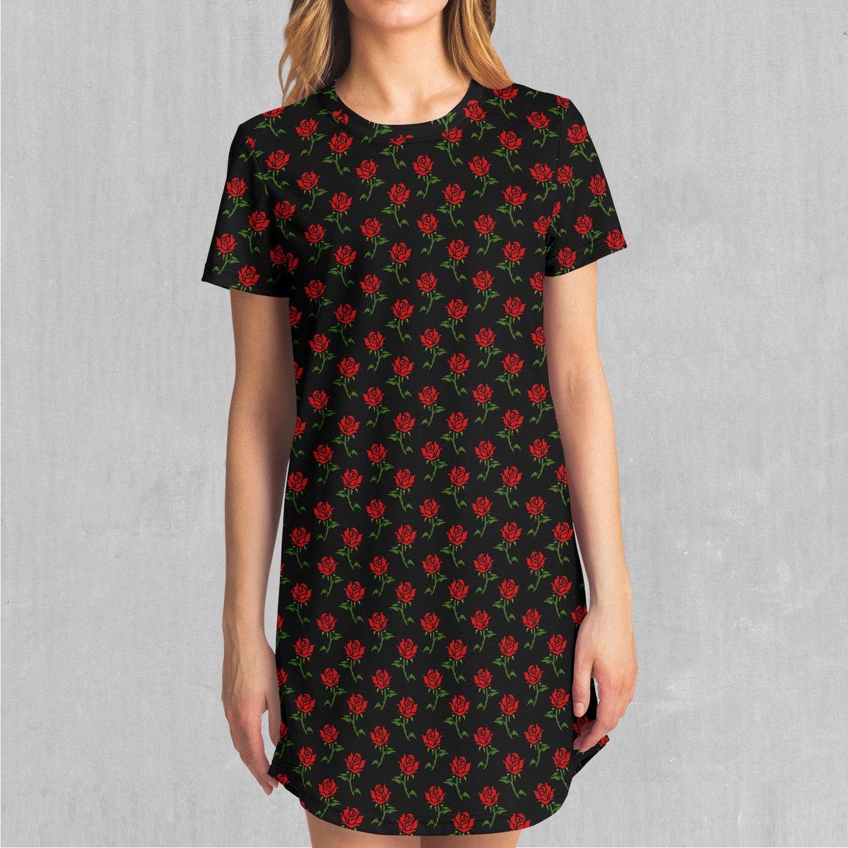 Roses T-Shirt Dress