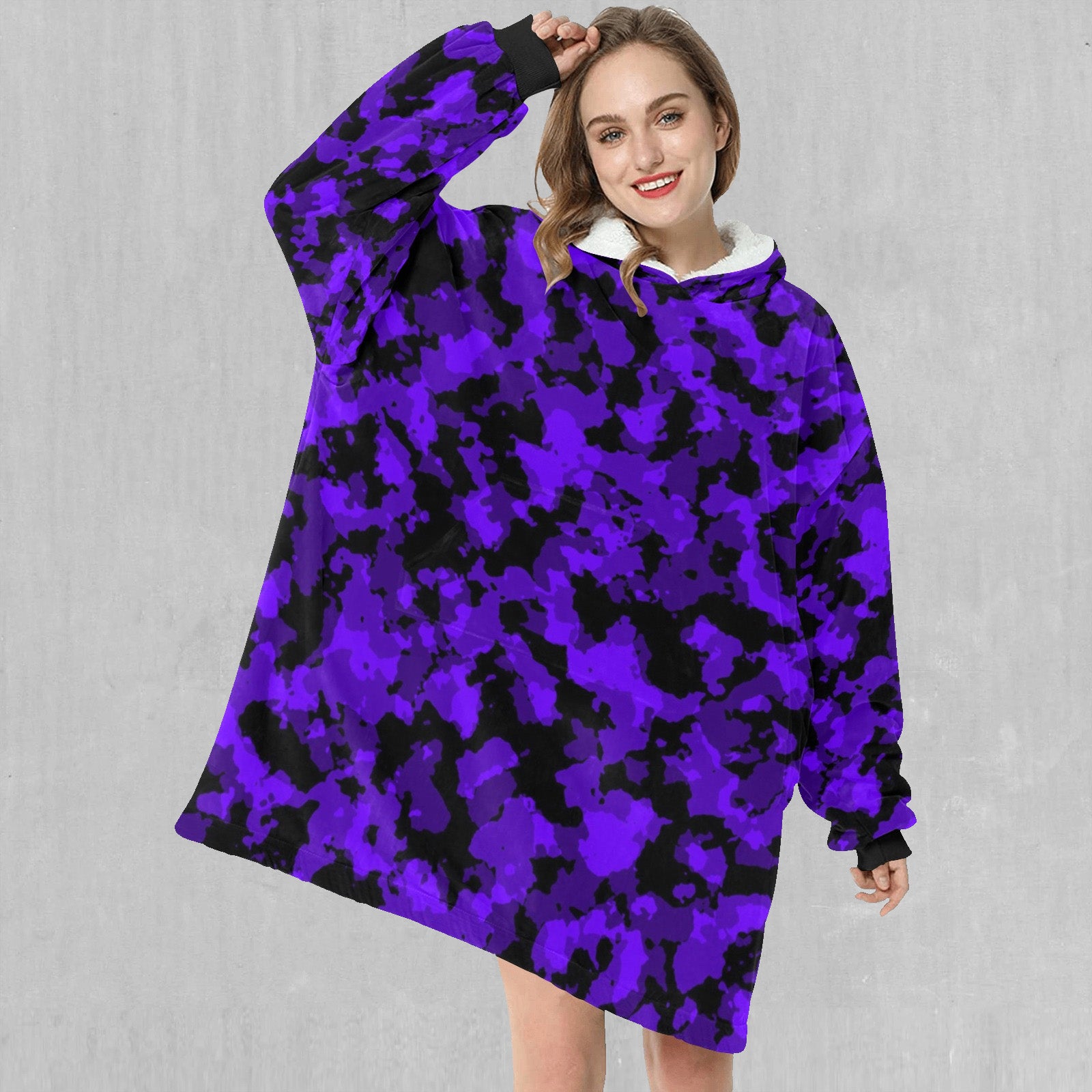Royalty Purple Camo Blanket Hoodie