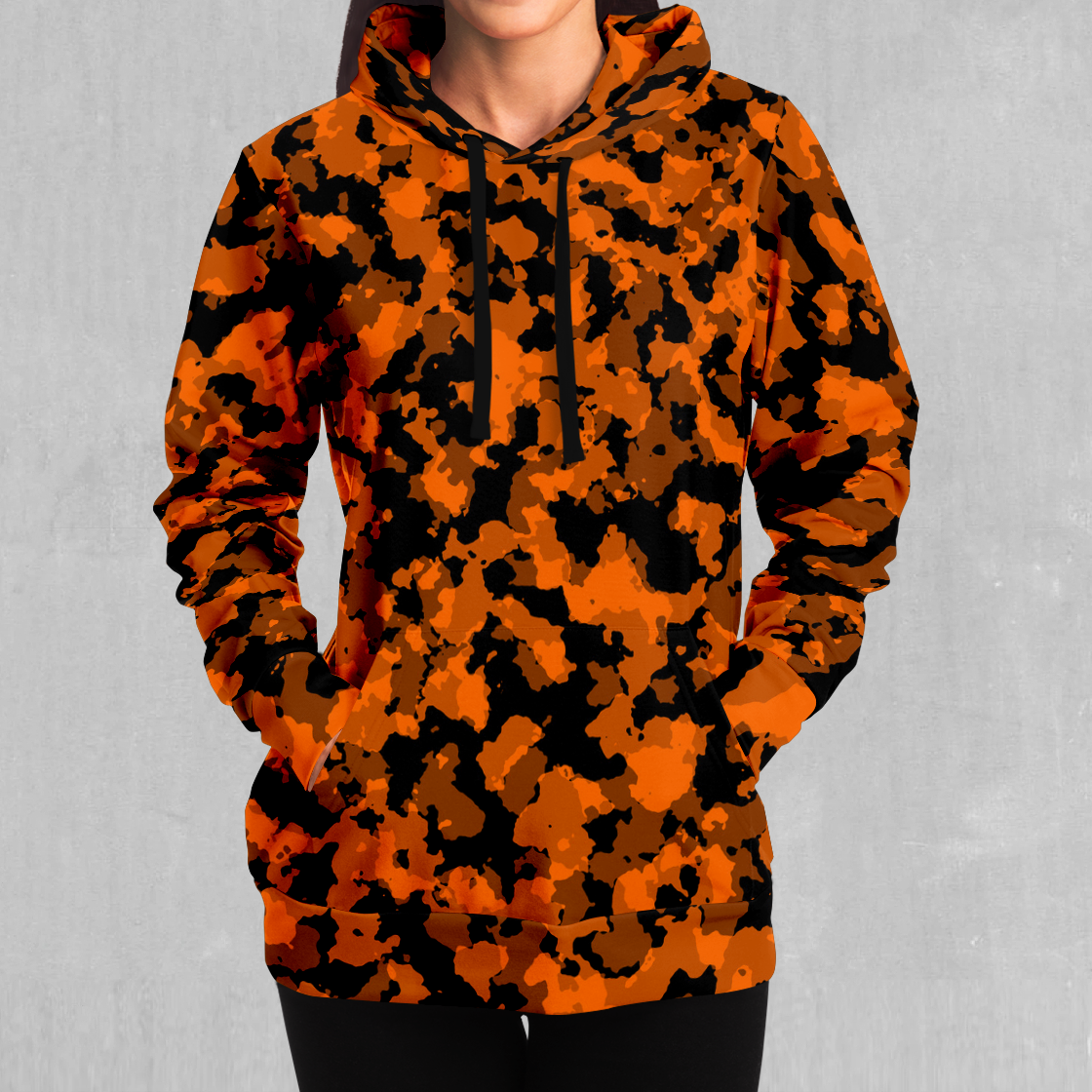 Orange camo hoodie mens best sale