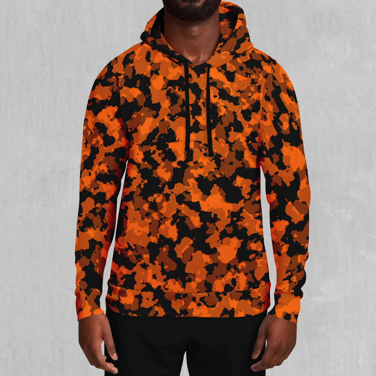 Perla En la madrugada claramente Savage Orange Camo Streetwear Camouflage Polyester Hoodie - Azimuth Clothing