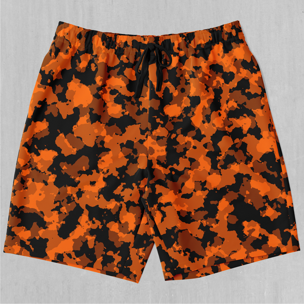 Savage Orange Camo Shorts - Festival Clothing, Rave Outfits, EDM Gear