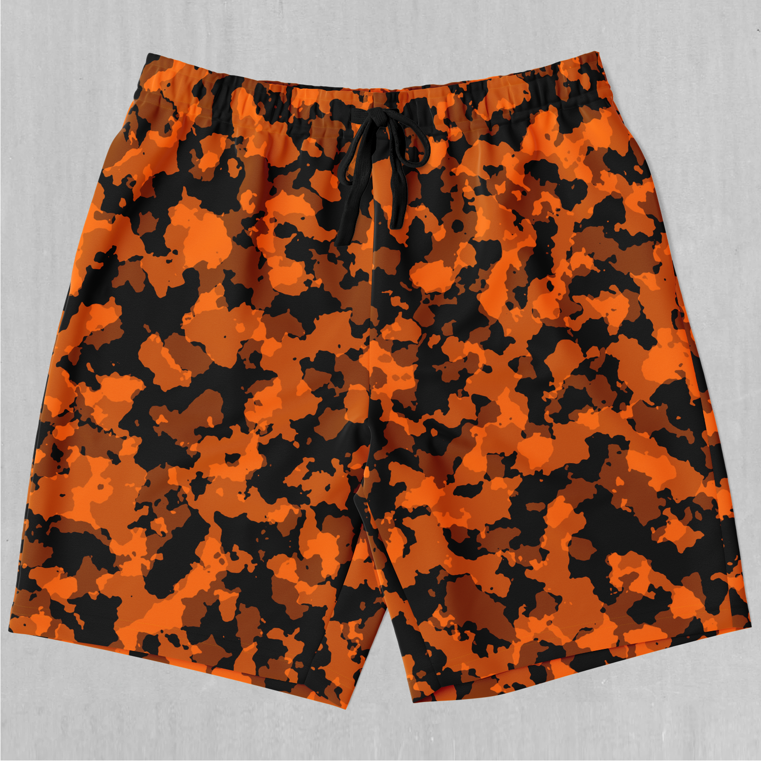 Savage Orange Camo Shorts - Festival Clothing, Rave Outfits, EDM Gear