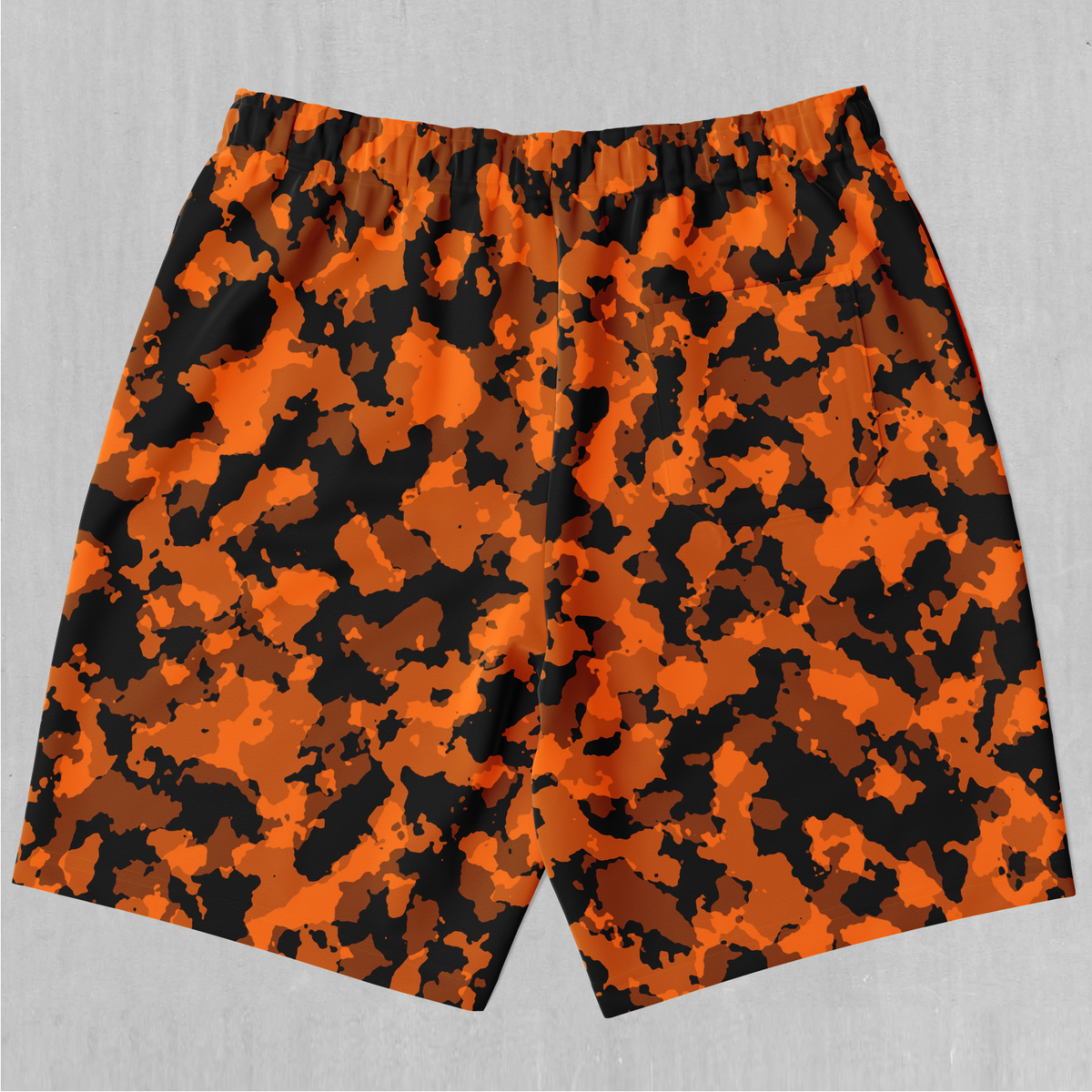 Savage Orange Camo Shorts - Festival Clothing, Rave Outfits, EDM Gear