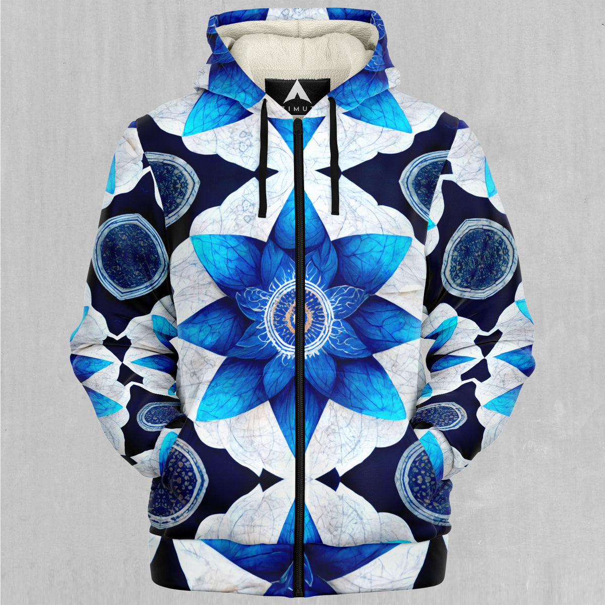 Delphinium Mandala Sherpa Hoodie