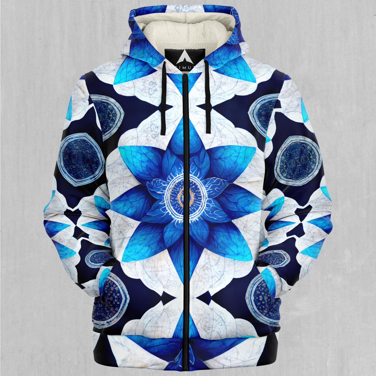 Delphinium Mandala Sherpa Hoodie