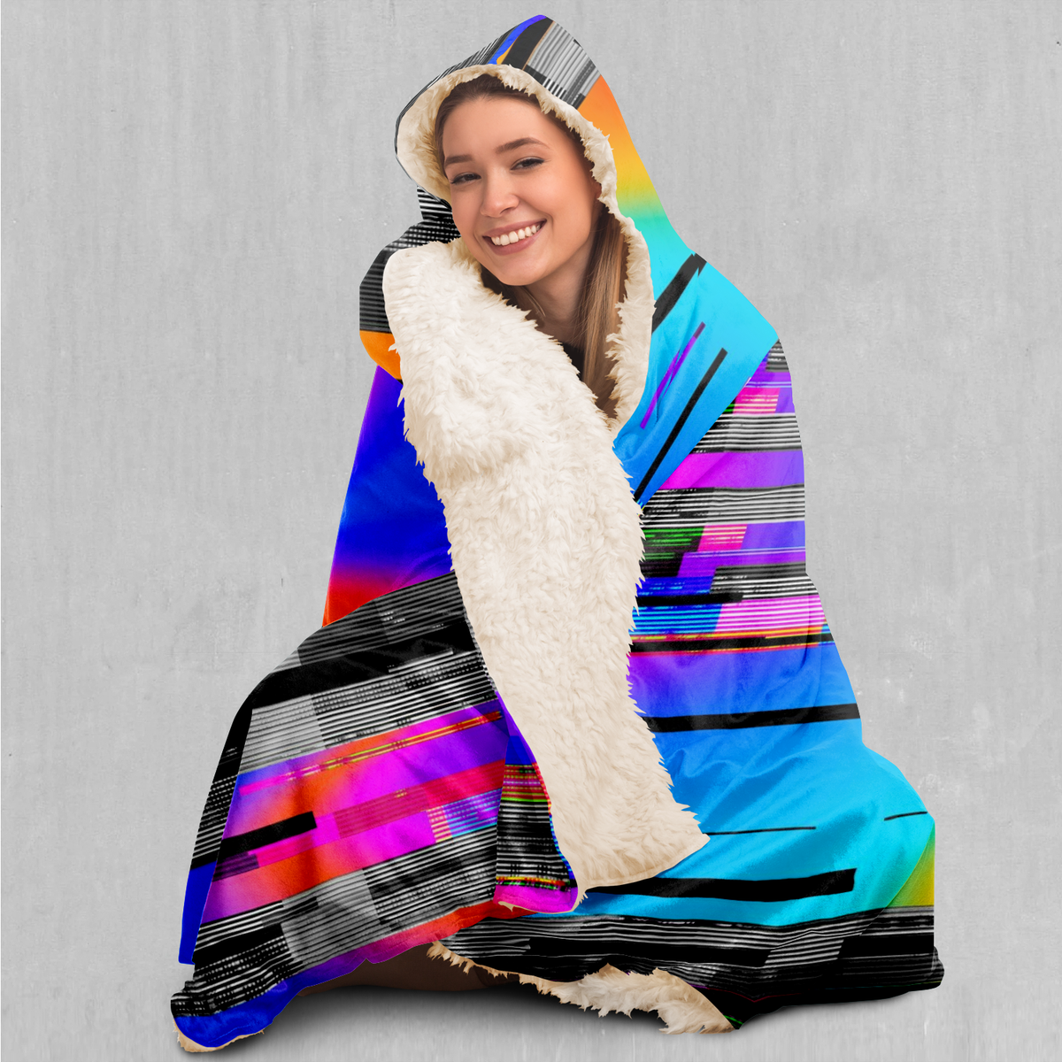 Spectrum Noise Hooded Blanket - Azimuth Clothing