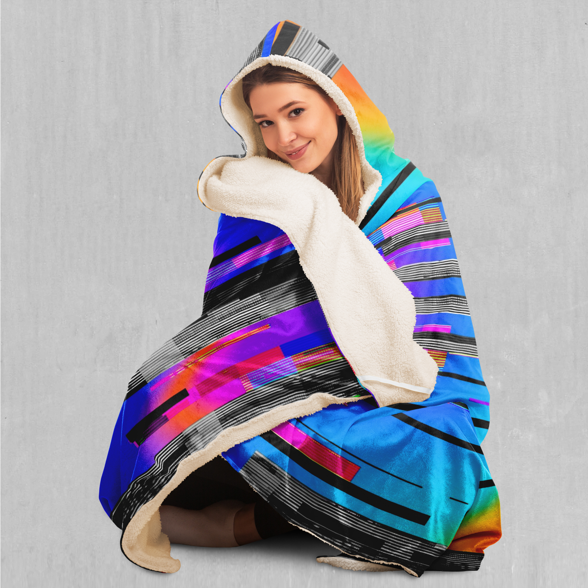 Spectrum Noise Hooded Blanket - Azimuth Clothing