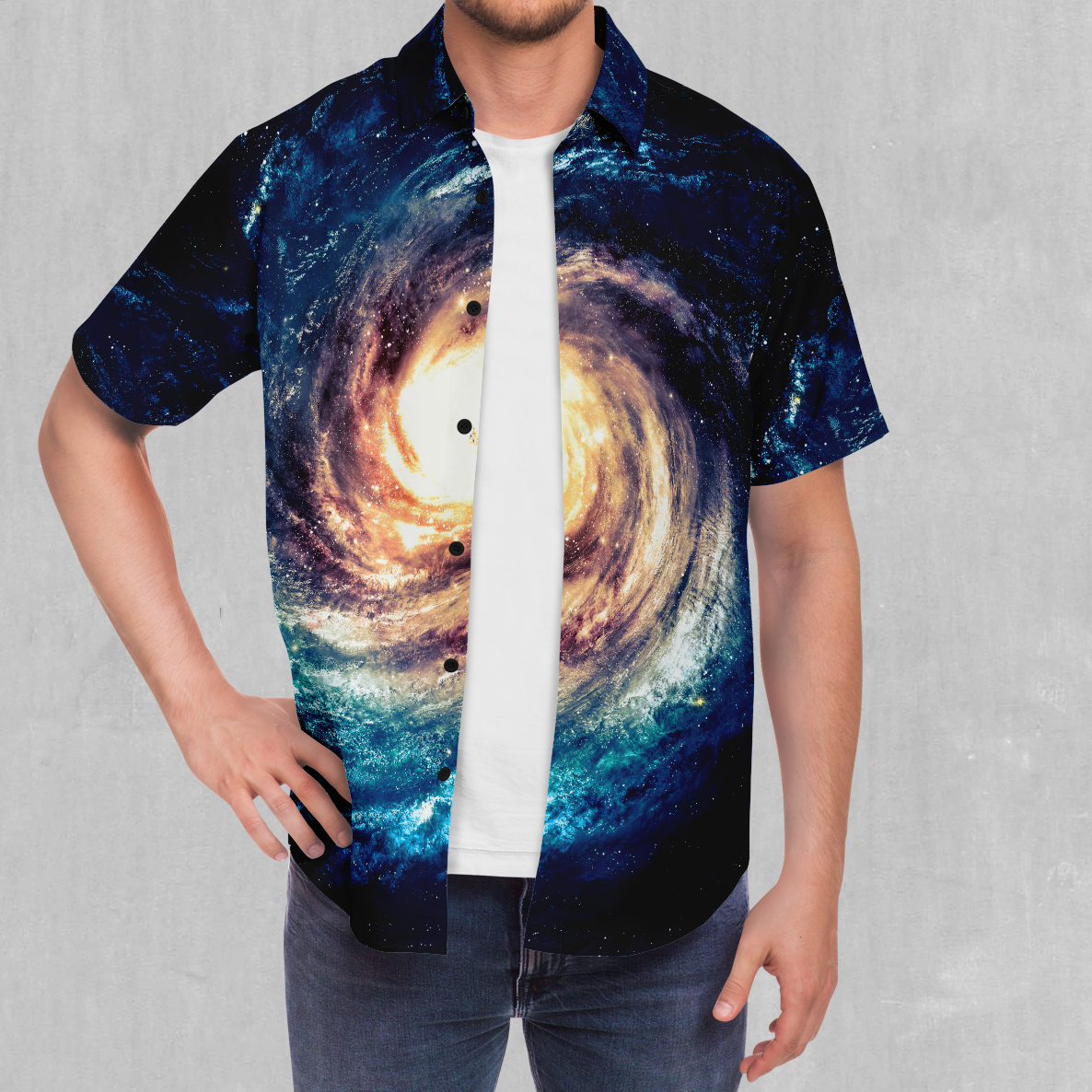 Spiral Galaxy Button Down Shirt