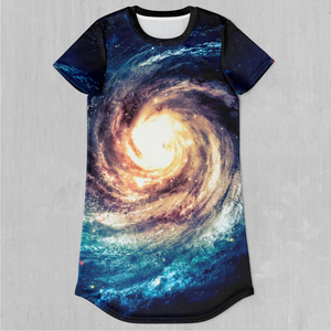 Spiral Galaxy T-Shirt Dress
