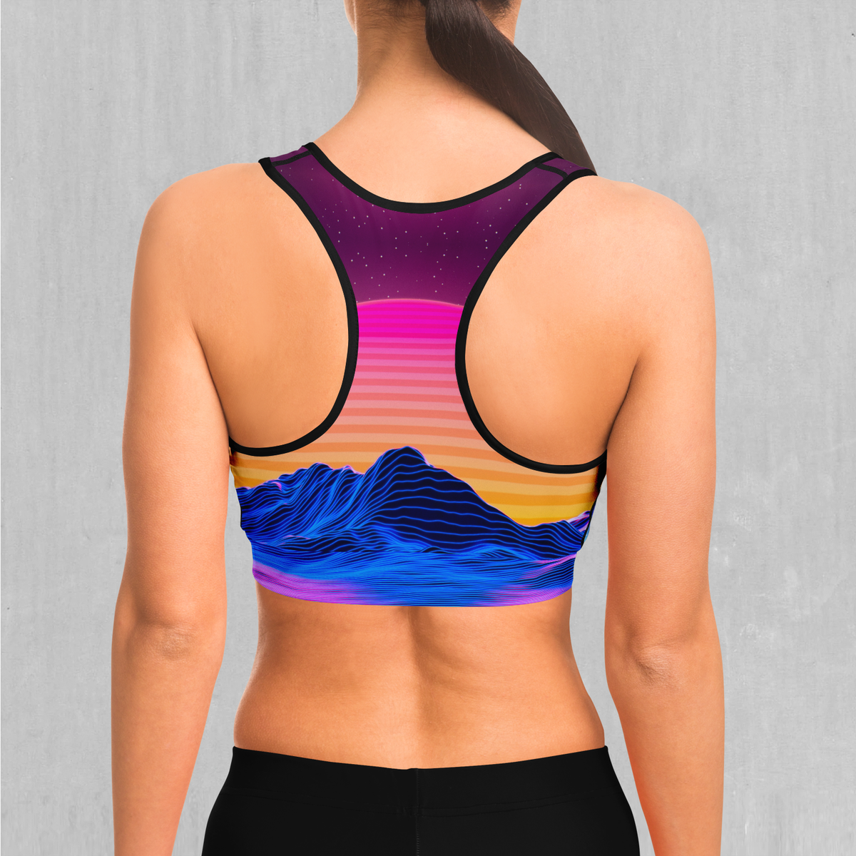 Radial Glow Sports Bra - Festival Clothing, Rave Outfits, EDM Gear