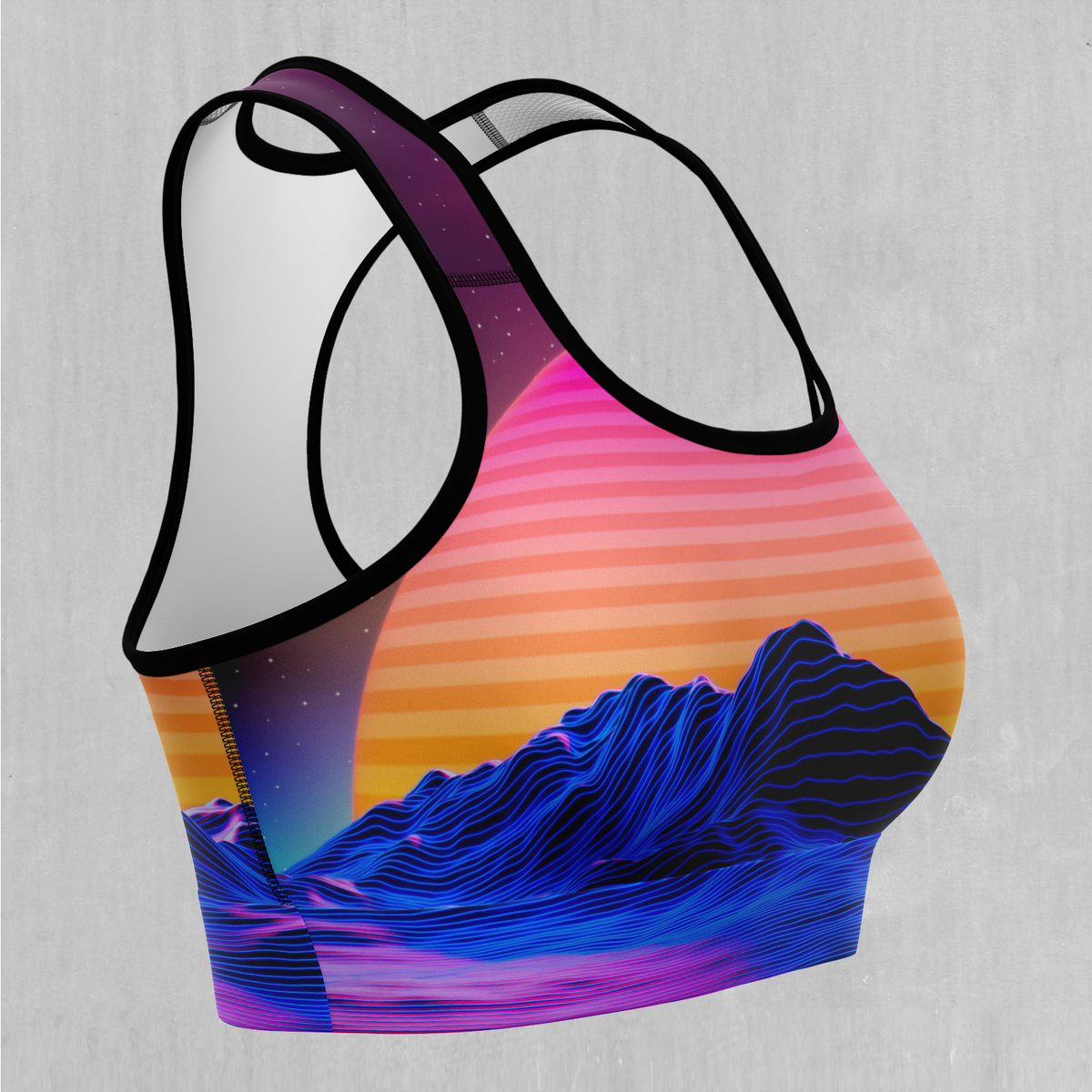 Radial Glow Sports Bra - Festival Clothing, Rave Outfits, EDM Gear