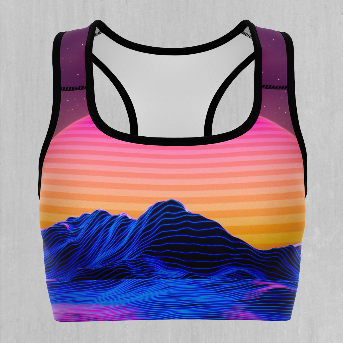 Radial Glow Sports Bra - Festival Clothing, Rave Outfits, EDM Gear