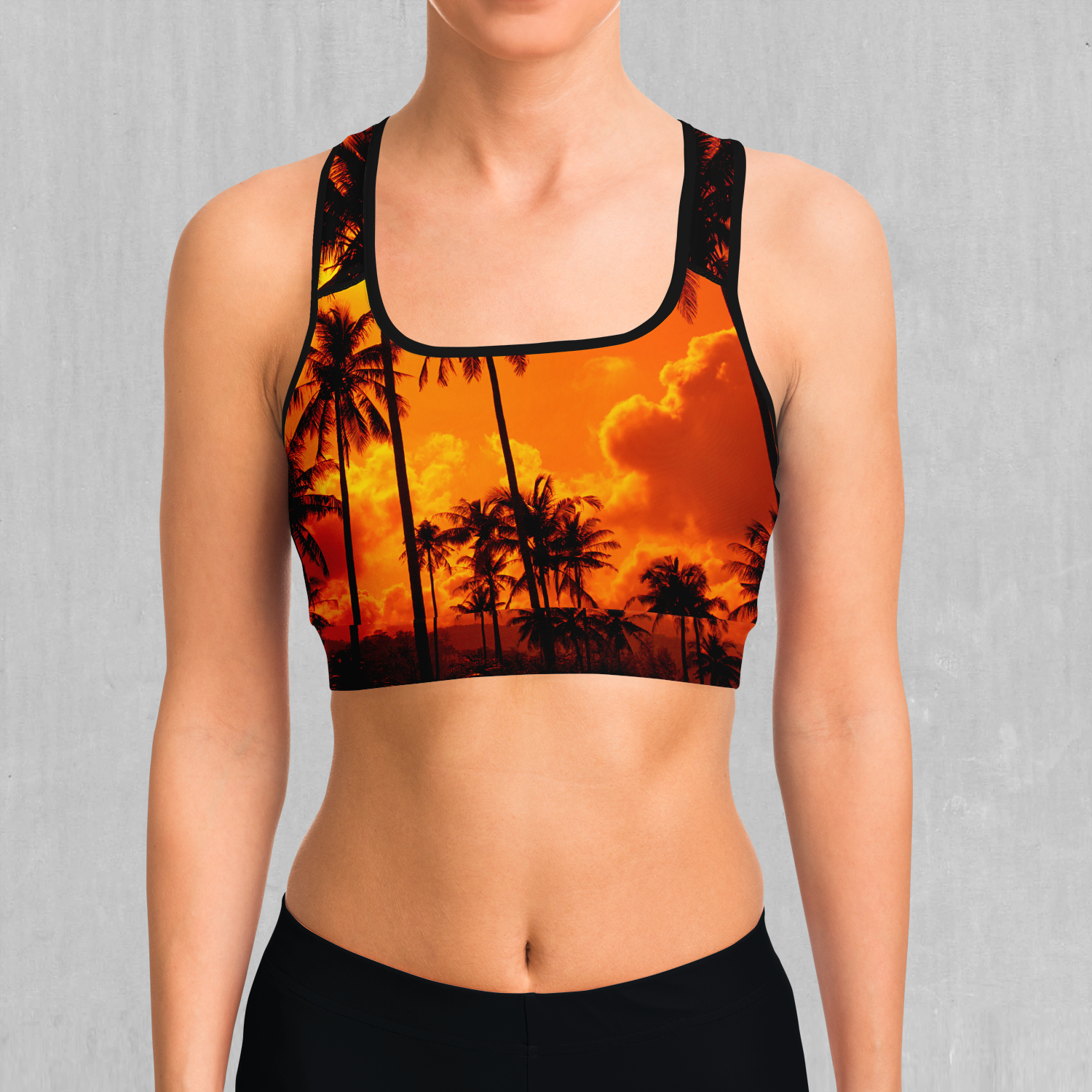 Colorful Synthwave Longline Sports Bra / Unique Festival Outfit /  Comfortable Activewear / Matching Set -  Canada