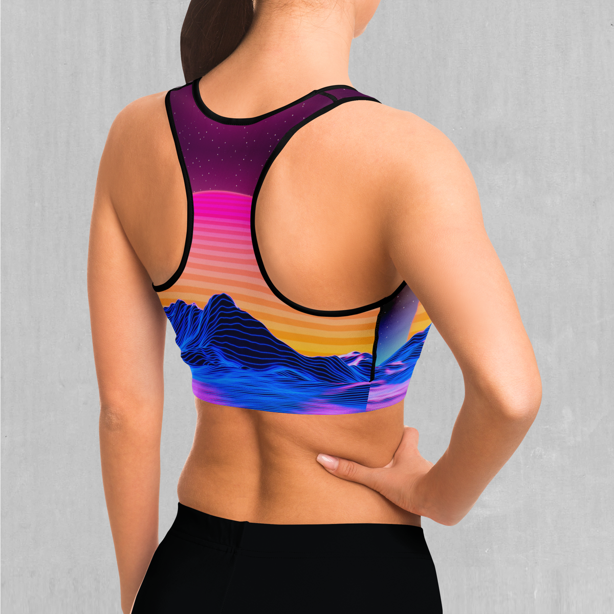 Radial Glow Sports Bra - Festival Clothing, Rave Outfits, EDM Gear
