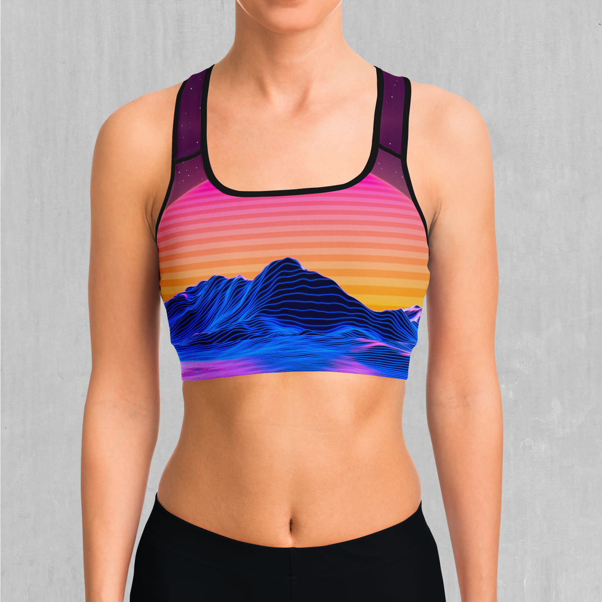 Radial Glow Sports Bra - Festival Clothing, Rave Outfits, EDM Gear
