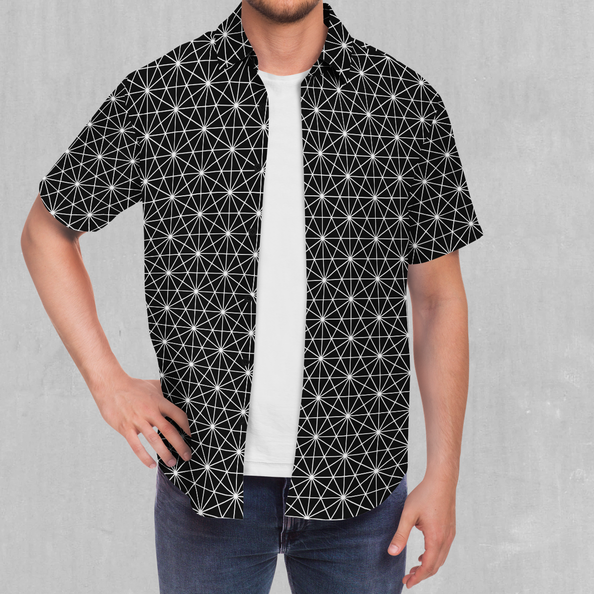 Star Net Button Down Shirt