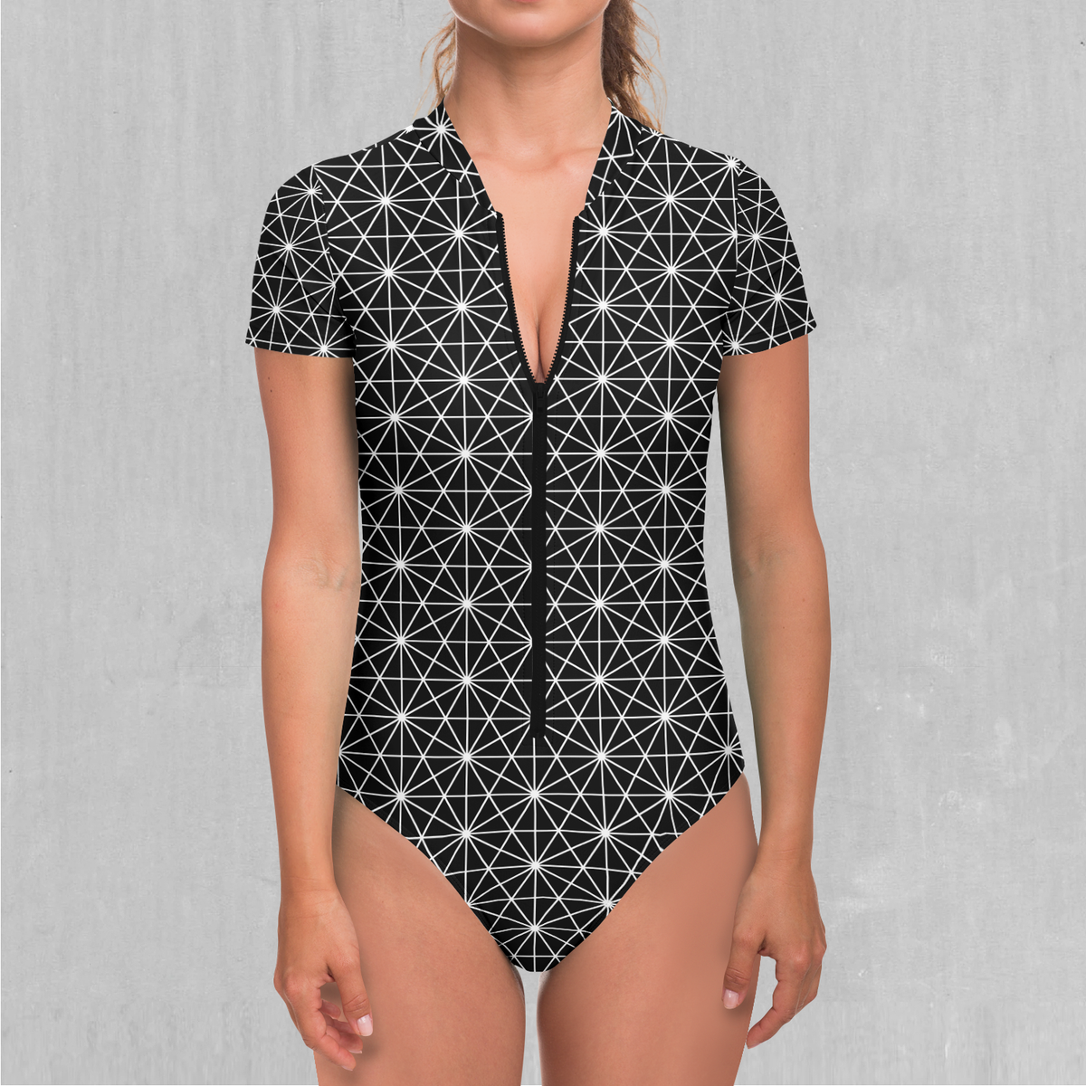 Star Net Short Sleeve Bodysuit
