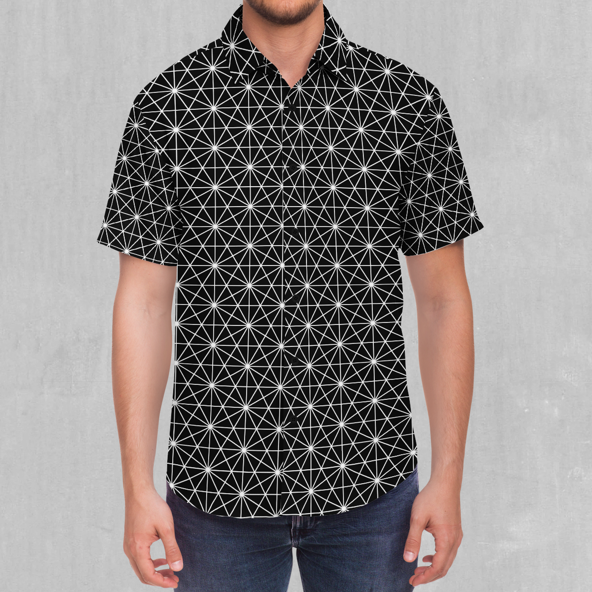 Star Net Button Down Shirt