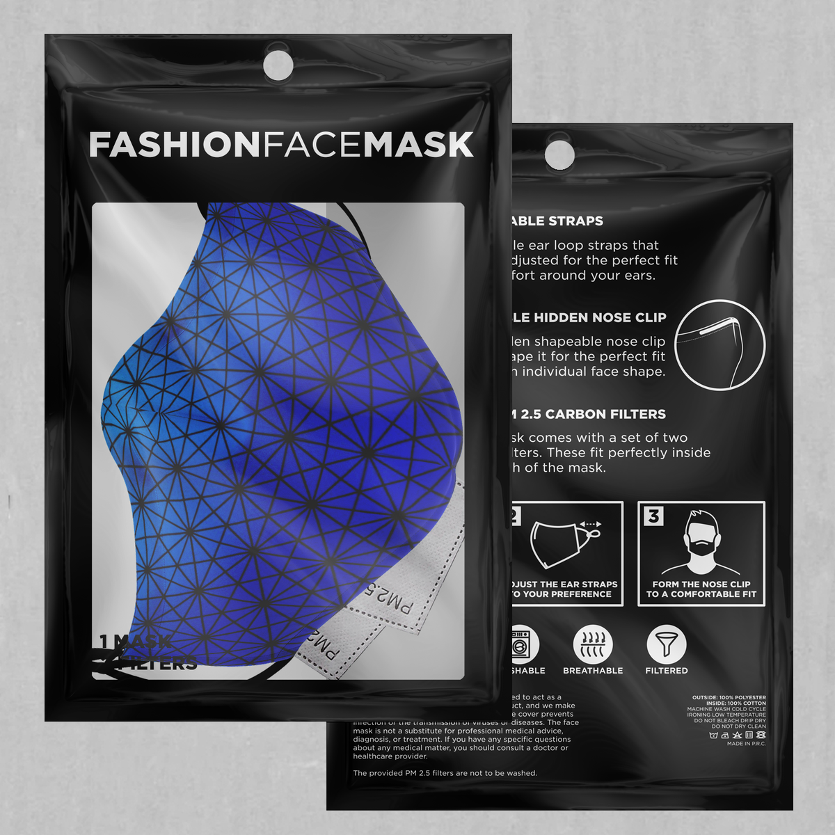Star Net (Frost) Face Mask - Azimuth Clothing