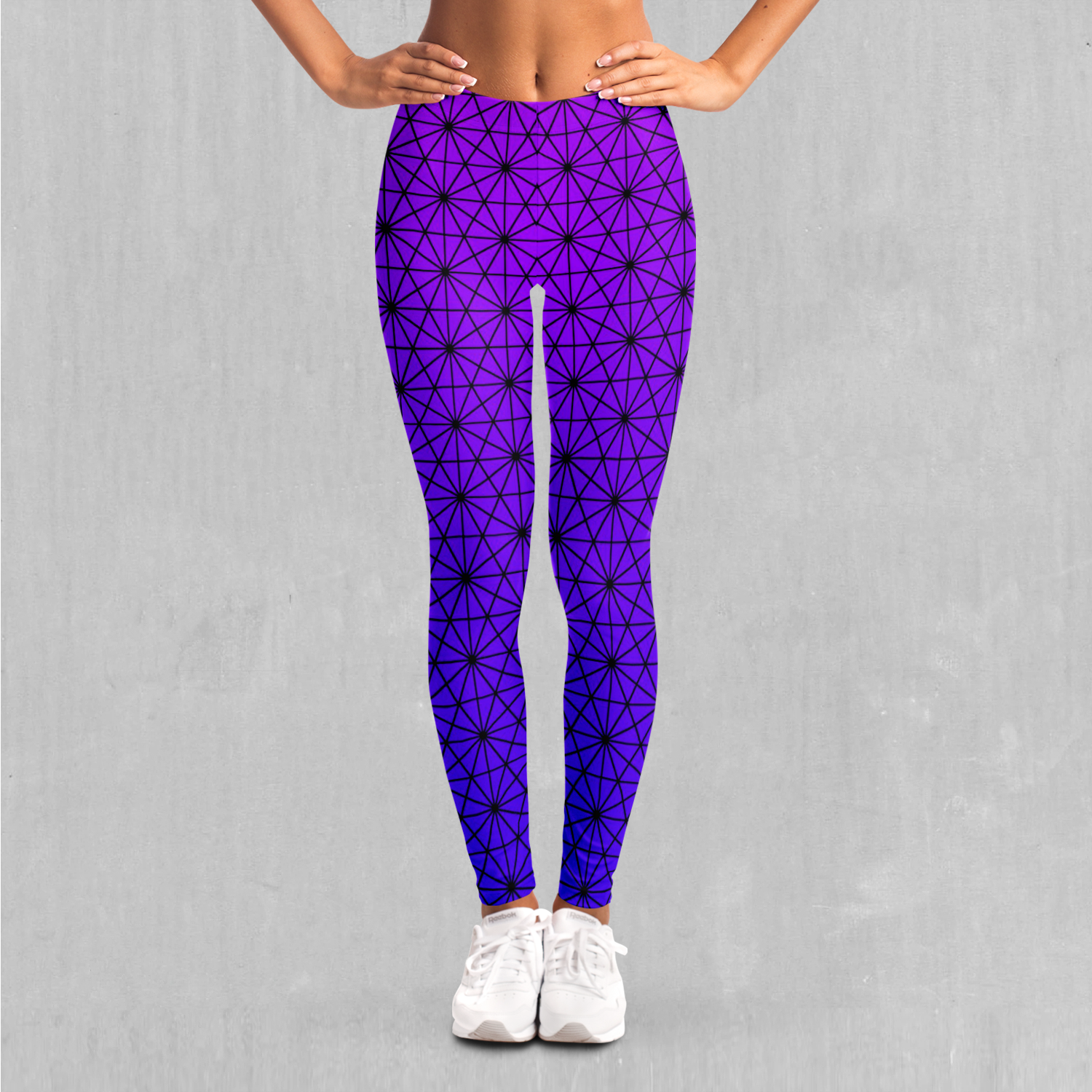 Star Net (Ultraviolet) Leggings - Azimuth Clothing
