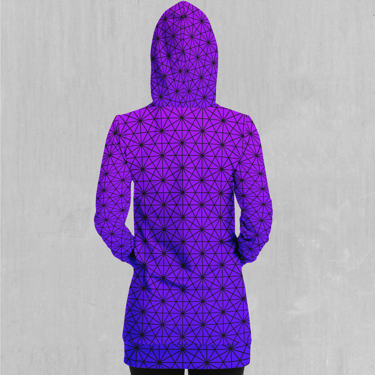 Star Net (Ultraviolet) Hoodie Dress
