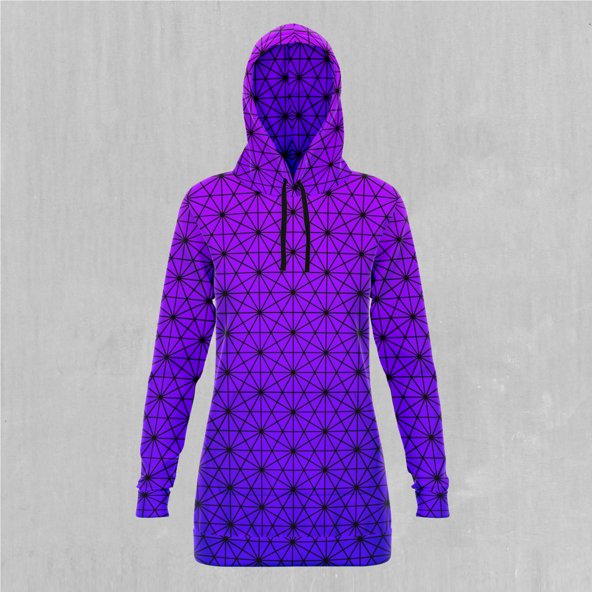 Star Net (Ultraviolet) Hoodie Dress